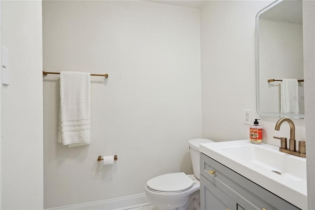 5537 Cherlyn Dr, New Orleans, LA 70124 - half bathroom with vanity, toilet, and baseboards