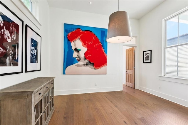 1113 9th St, New Orleans, LA 70115 - corridor with wood finished floors, healthy amount of natural light, and baseboards