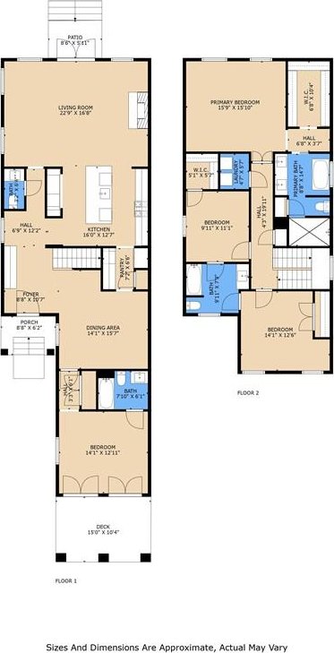 1113 9th St, New Orleans, LA 70115 - floor plan / room layout