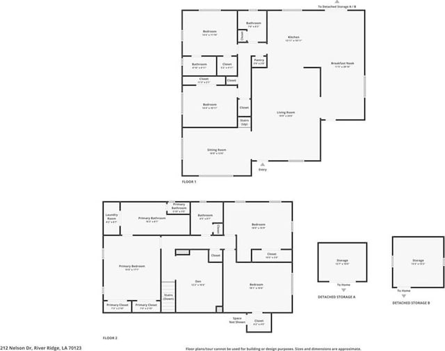 212 Nelson Dr, River Ridge, LA 70123 - room layout