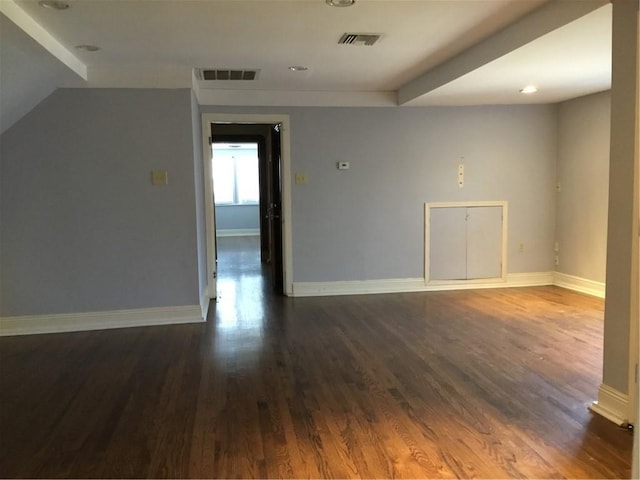 4649 Dart St, New Orleans, LA 70125 - unfurnished room with dark wood-type flooring and baseboards