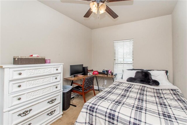 422 Scotch Pine Dr, Ponchatoula, LA 70454 - bedroom featuring light carpet and ceiling fan