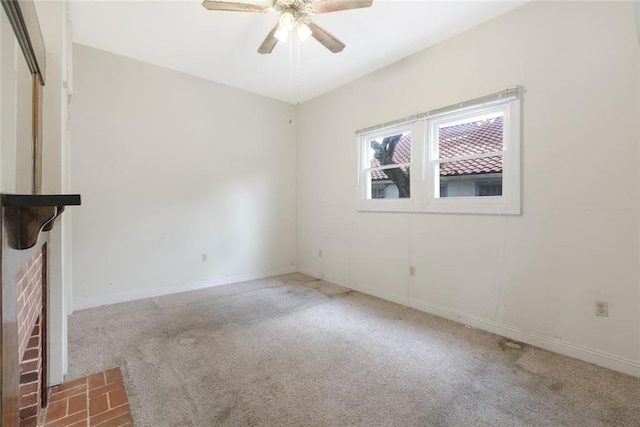 5655 Hawthorne Pl, New Orleans, LA 70124 - unfurnished living room featuring a ceiling fan, carpet flooring, and baseboards