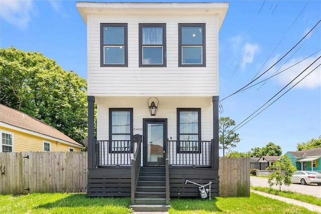 5400 N Rampart St, New Orleans, LA 70117 - view of front facade featuring covered porch