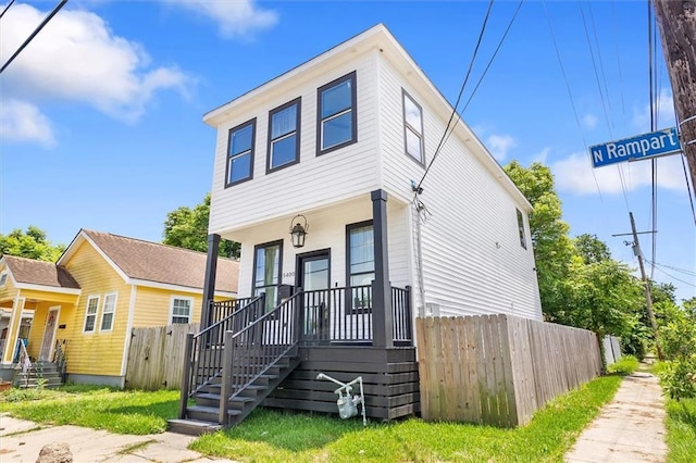 5400 N Rampart St, New Orleans, LA 70117 - view of front of home with covered porch
