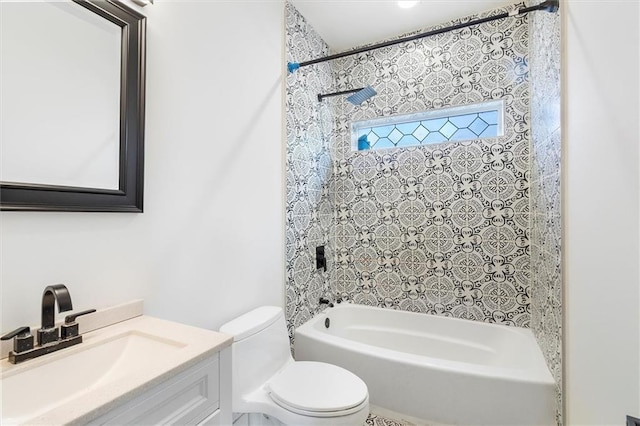 5400 N Rampart St, New Orleans, LA 70117 - bathroom with bathtub / shower combination, toilet, and vanity