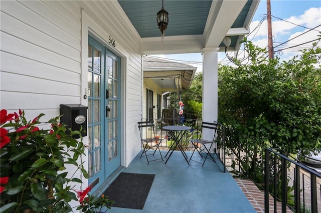 304 Henry Clay Ave, New Orleans, LA 70118 - covered porch featuring french doors