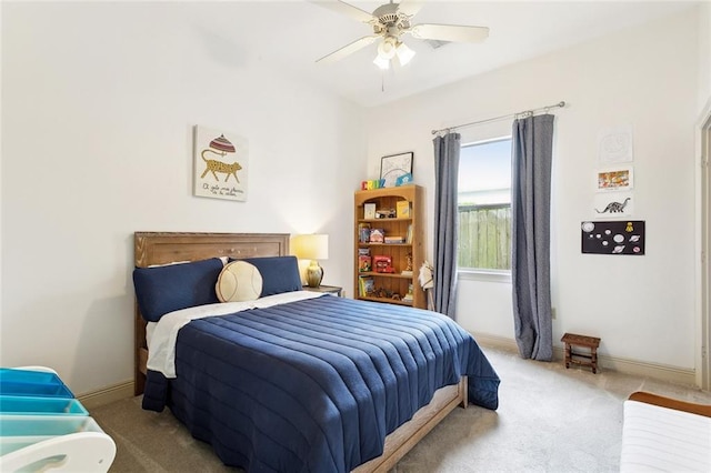 228 Shady Pond Ln, Covington, LA 70435 - carpeted bedroom with baseboards and ceiling fan