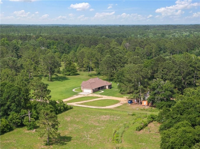 15488 Lake Ramsey Rd, Covington, LA 70435 - aerial view of property and surrounding area with a forest