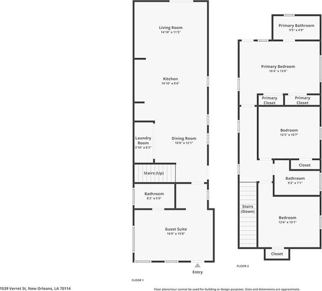 1039 Verret St, New Orleans, LA 70114 - home floor plan