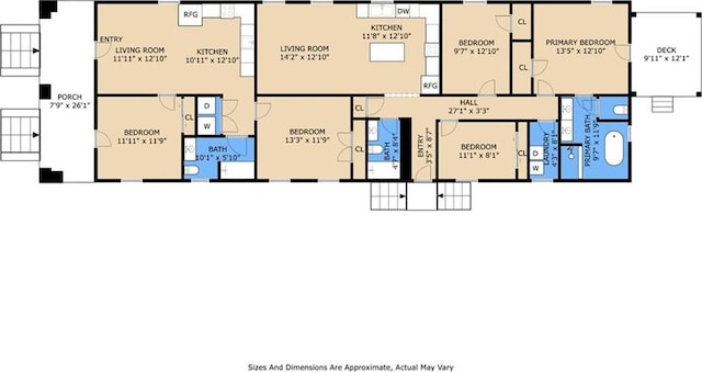 1827-29 Frenchmen St, New Orleans, LA 70116 - floor plan / room layout