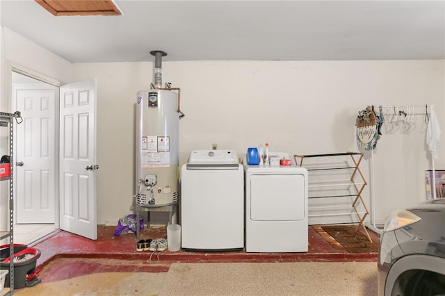 1113 Linwood Ave, Metairie, LA 70003 - laundry room featuring water heater and washing machine and clothes dryer
