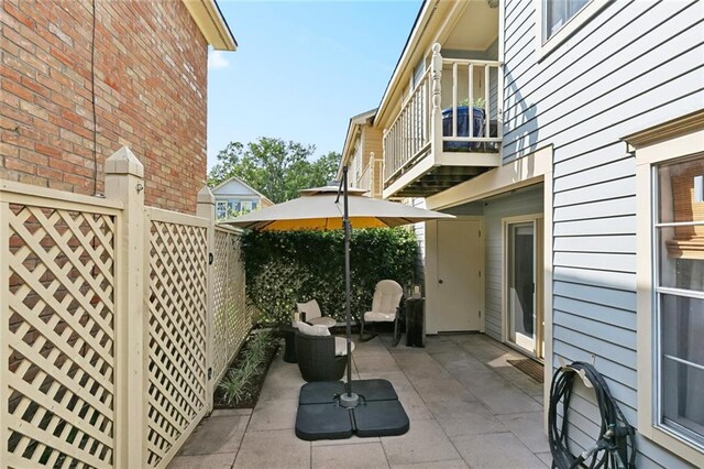 502 Audubon Trce Unit 502, Jefferson, LA 70121 - view of patio / terrace featuring a balcony