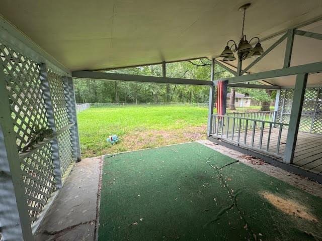 10836 Big Sur Dr, Baton Rouge, LA 70818 - view of yard featuring a wooden deck