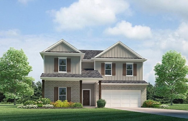 5357 Bypass Breeze Ave, Slidell, LA 70461 - craftsman inspired home with brick siding, driveway, board and batten siding, and a front yard