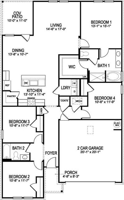 5361 Bypass Breeze Dr, Slidell, LA 70461 - home floor plan