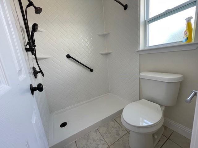 2120 Killington Dr, Harvey, LA 70058 - bathroom featuring toilet and a tile shower