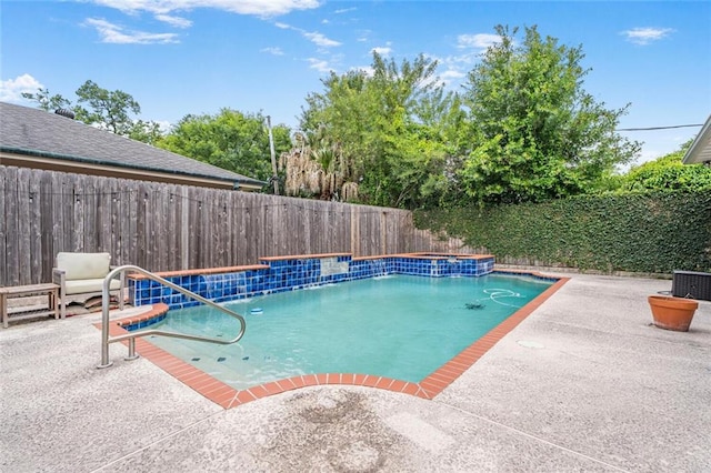 231 Audubon Blvd, New Orleans, LA 70125 - view of pool with a fenced backyard, a patio area, and a pool with connected hot tub