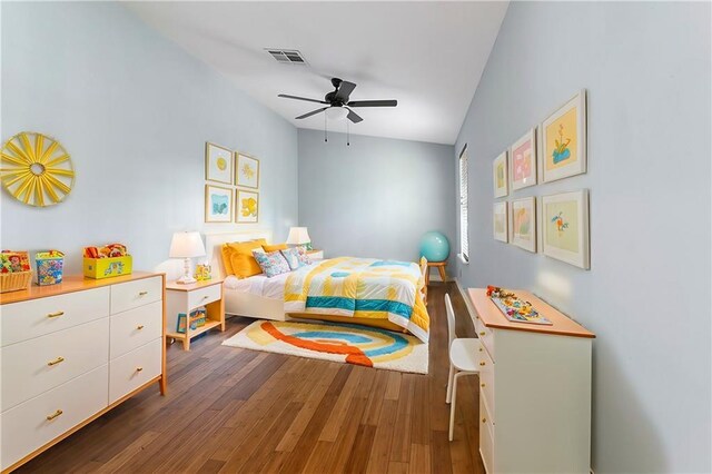 59314 Cypress Bayou Ln, Lacombe, LA 70445 - bedroom featuring wood finished floors and ceiling fan