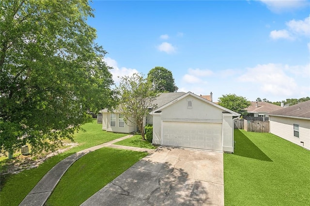 1124 Indigo Ct, Slidell, LA 70460 - view of front of home with concrete driveway, an attached garage, and a chimney