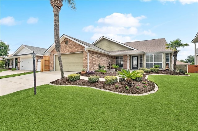 127 Windward Passage St, Slidell, LA 70458 - ranch-style home featuring a garage, brick siding, and driveway