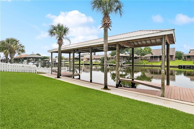 127 Windward Passage St, Slidell, LA 70458 - dock featuring a water view and boat lift