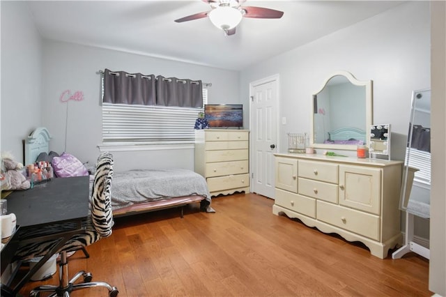 553 Manchester Dr, Slidell, LA 70461 - bedroom featuring light wood-type flooring and ceiling fan