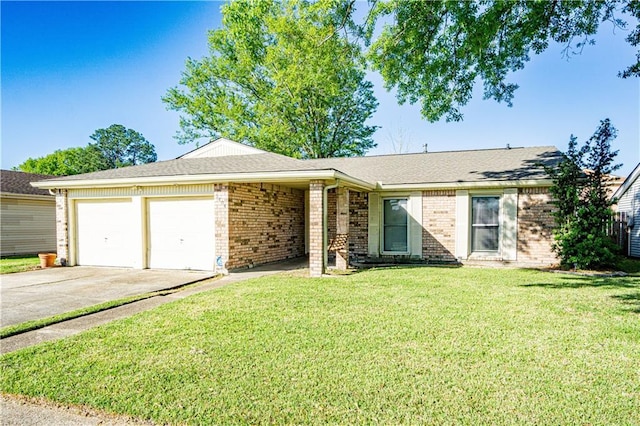 2404 Timbers Dr, Harvey, LA 70058 - single story home featuring an attached garage, brick siding, concrete driveway, and a front lawn