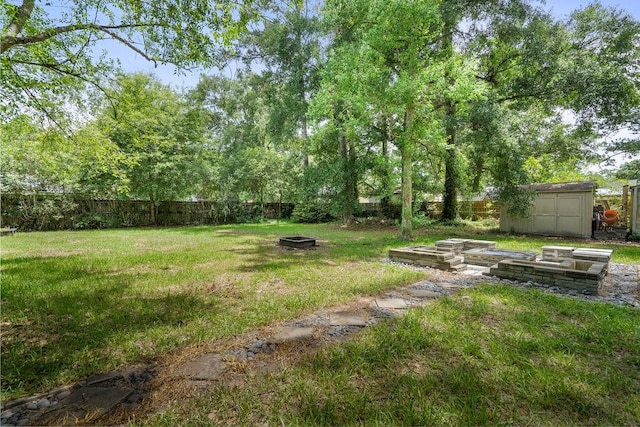 71164 Clipper Pl, Abita Springs, LA 70420 - view of yard with a fire pit
