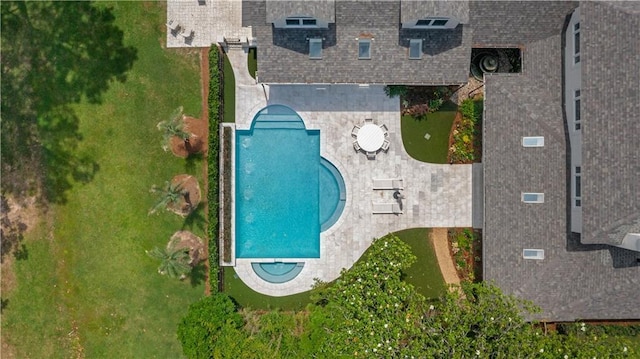 139 Fontainbleau Dr, Mandeville, LA 70471 - aerial view of property and surrounding area with a pool area