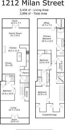 1212 Milan St, New Orleans, LA 70115 - home floor plan