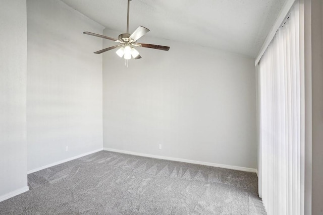 4218 Hessmer Ave Unit 309, Metairie, LA 70002 - carpeted spare room with a ceiling fan, baseboards, and vaulted ceiling
