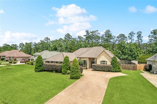 322 Palermo Dr, Slidell, LA 70458 - view of front of house with concrete driveway and stucco siding