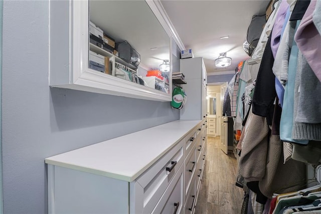5844 Fleur De Lis Dr, New Orleans, LA 70124 - walk in closet featuring light wood-style flooring