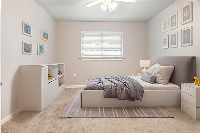 2305 Generes Dr, Harahan, LA 70123 - bedroom featuring light carpet and a ceiling fan