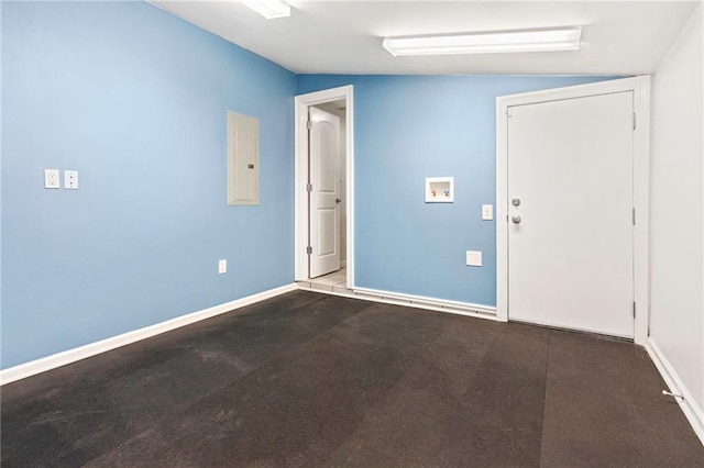 2305 Generes Dr, Harahan, LA 70123 - empty room with electric panel and vaulted ceiling