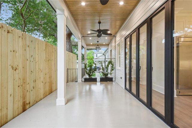 1015 Cadiz St, New Orleans, LA 70115 - view of patio / terrace featuring ceiling fan