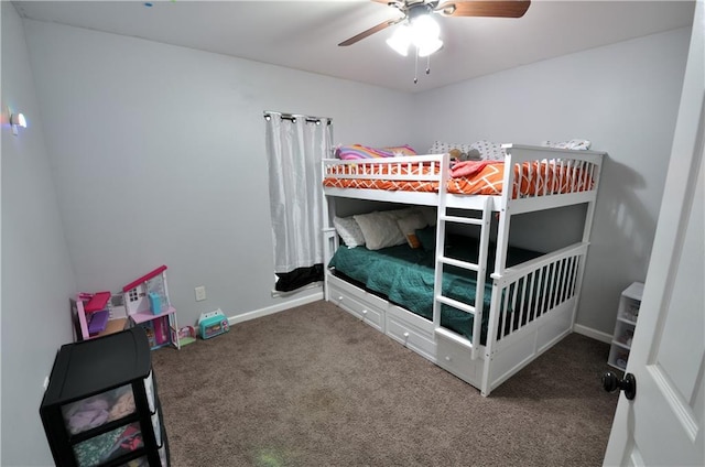 1613 Live Oak St, Slidell, LA 70460 - bedroom featuring carpet floors and a ceiling fan