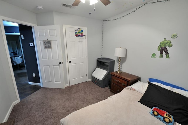 1613 Live Oak St, Slidell, LA 70460 - bedroom featuring carpet flooring and ceiling fan
