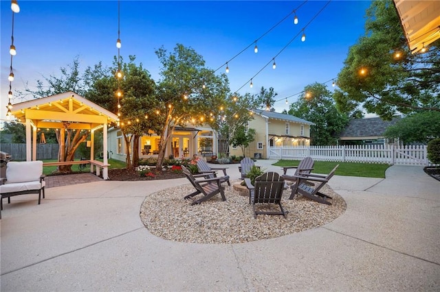 215 N 6th St, Ponchatoula, LA 70454 - view of patio / terrace with a fire pit