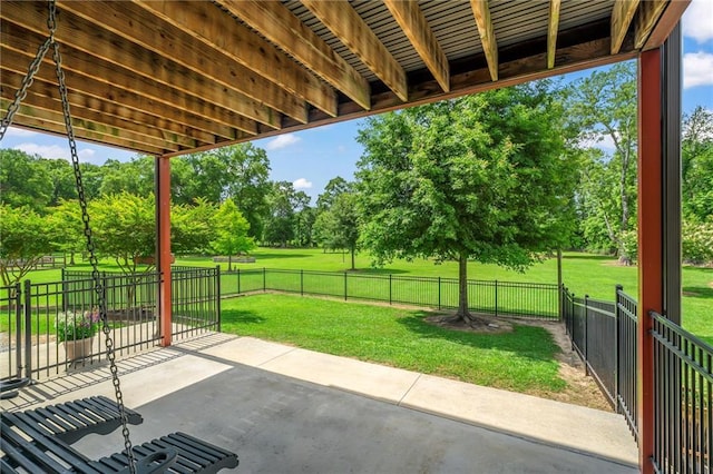 18064 Faller Rd, Tickfaw, LA 70466 - view of patio / terrace with view of scattered trees