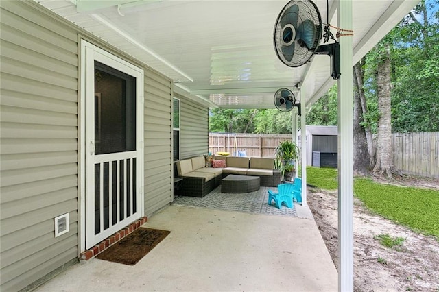 258 S Park Cir, Ponchatoula, LA 70454 - fenced backyard featuring an outdoor living space and a patio