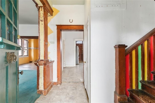 2239 General Taylor St, New Orleans, LA 70115 - hall featuring stairs and a wall mounted AC
