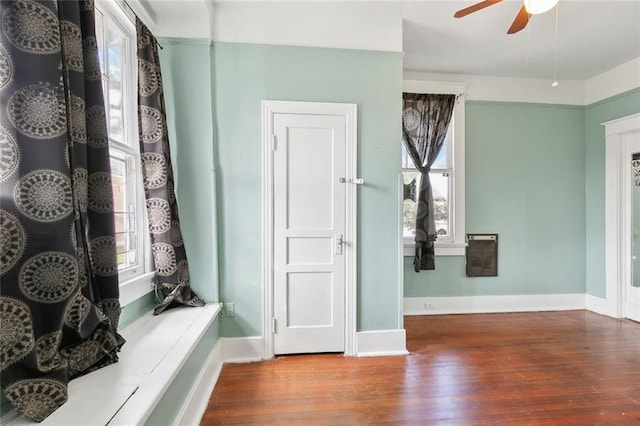 2239 General Taylor St, New Orleans, LA 70115 - mudroom featuring wood-type flooring and ceiling fan