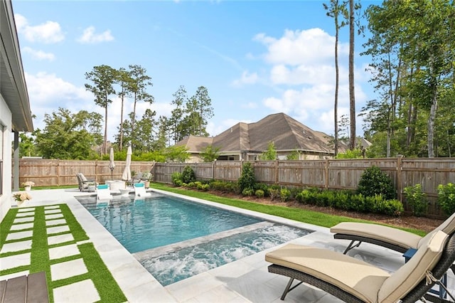 121 Chateau Papillon Ln, Mandeville, LA 70471 - view of swimming pool featuring a patio and a fenced backyard