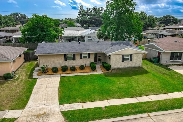 3617 Tartan Dr, Metairie, LA 70003 - view of front of property with brick siding, a residential view, and a shingled roof