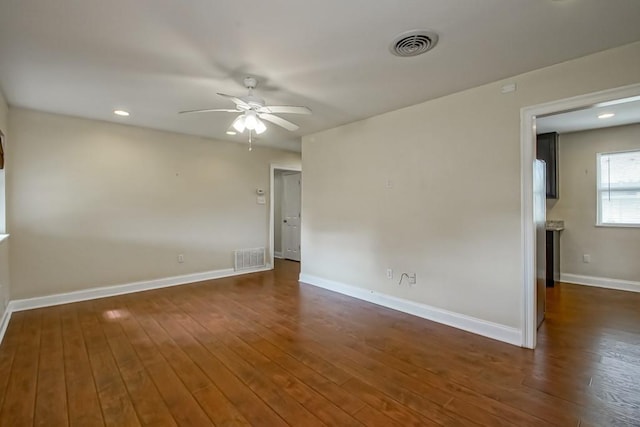 3617 Tartan Dr, Metairie, LA 70003 - spare room with a ceiling fan, wood finished floors, and recessed lighting