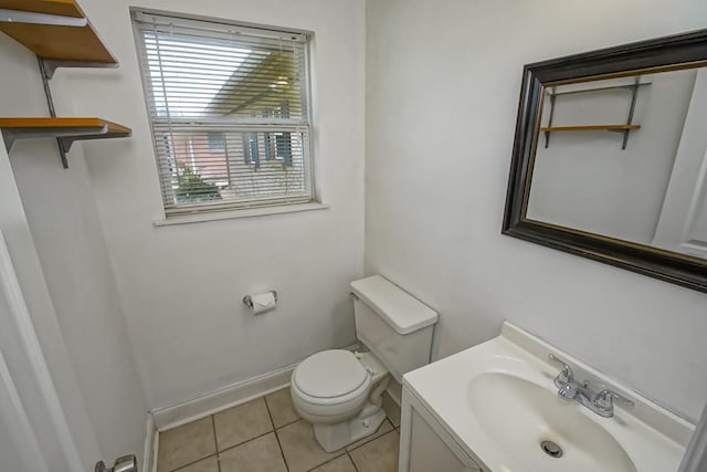3617 Tartan Dr, Metairie, LA 70003 - half bathroom with vanity and tile patterned floors