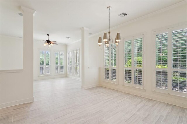 404 Southdown Loop, Covington, LA 70433 - empty room featuring crown molding, baseboards, plenty of natural light, and wood finished floors