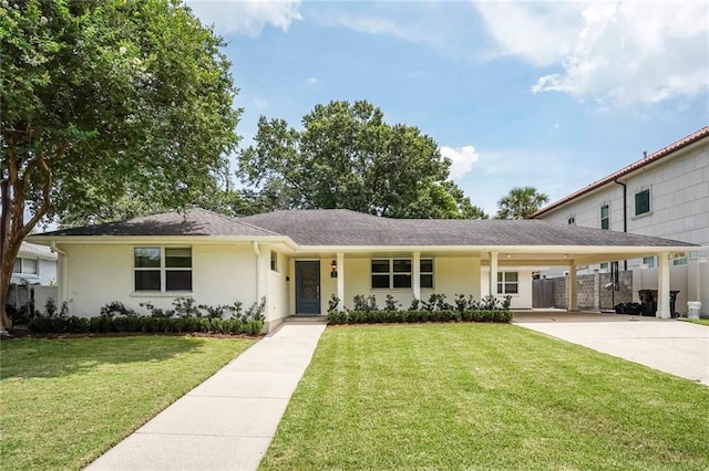 6219 Perlita Dr, New Orleans, LA 70122 - view of front of home featuring concrete driveway and an attached carport